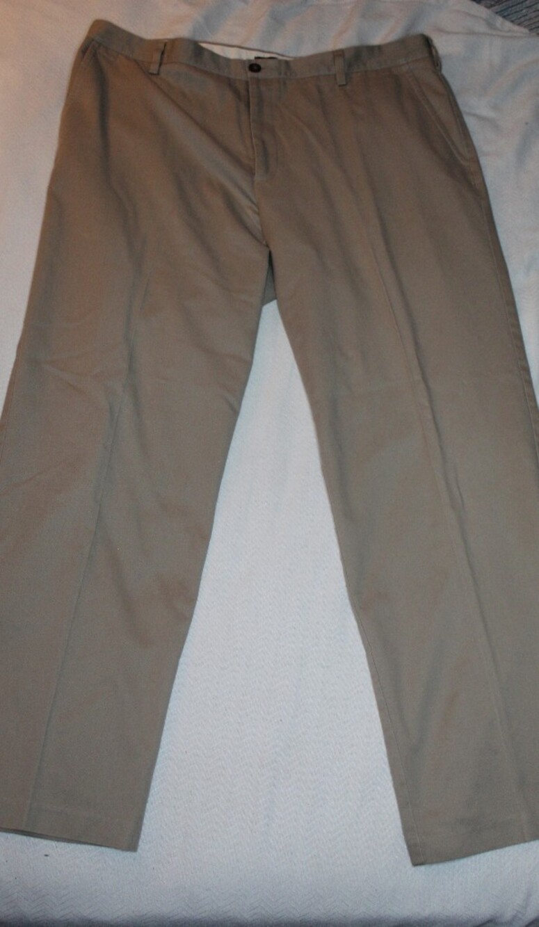 Dockers D3 Straight Leg Flat Front Beige Chino Pants 40x32